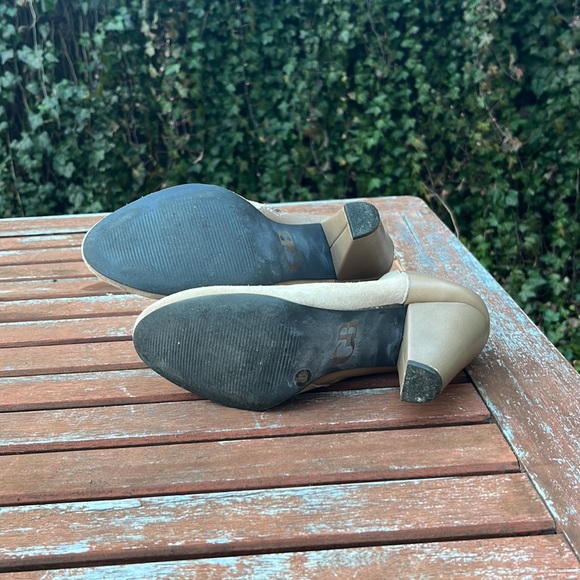 Gianna Bini Leather and Suede Ankle High Heel Booties - Picture 6 of 8